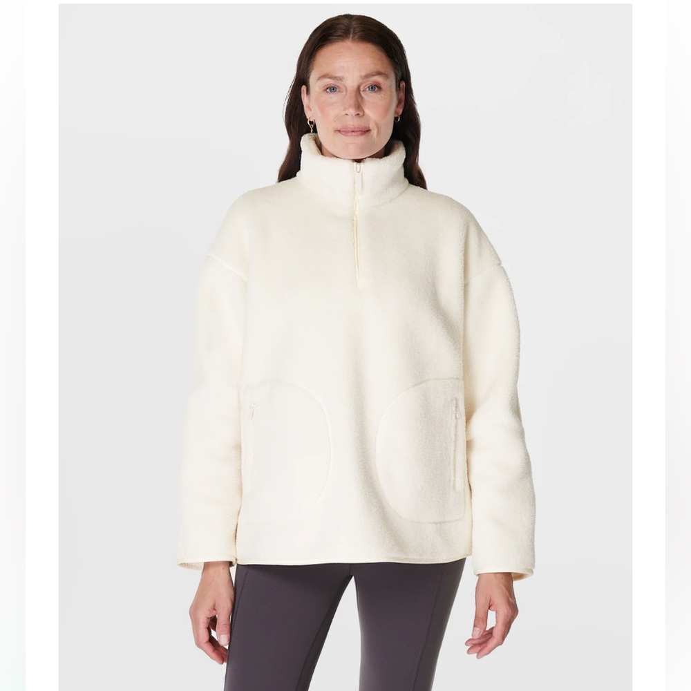 Brand new with tags!!! Sweaty Betty Plush Textured 1/2 Zip Fleece
